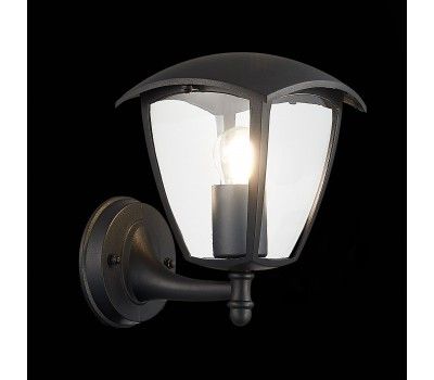 SL081.401.01 Светильник уличный настенный ST-Luce Черный/Черный, Прозрачный E27 1*40W SIVINO