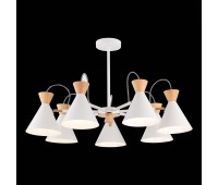 SLE125102-07 Светильник потолочный Белый, Золотистый/Белый, Светлое дерево E14 7*40W MODICA SLE125102-07 Светильник потолочный Белый, Золотистый/Белый, Светлое дерево E14 7*40W MODICA