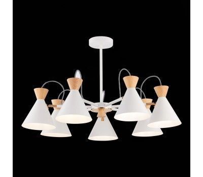 SLE125102-07 Светильник потолочный Белый, Золотистый/Белый, Светлое дерево E14 7*40W MODICA