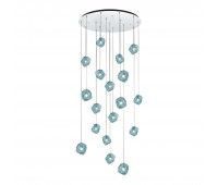 SL1175.113.18 Светильник подвесной ST-Luce Хром/Светло-голубой E14 18*40W PORTICI