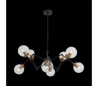 SL234.402.08 Люстра потолочная ST-Luce Черный, Золото/Прозрачный E27 8*40W (из 2-х коробок) VARIETA