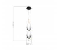 SL6130.403.15 Светильник подвесной ST-Luce Черный/Белый, Дымчатый LED 1*16W 3000K ICE