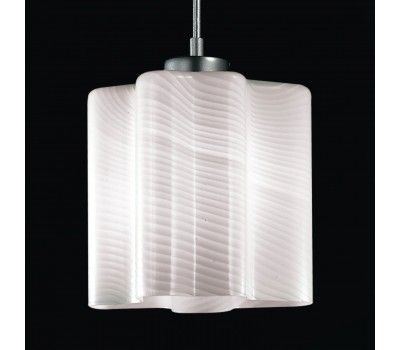 SL117.503.01 Светильник подвесной ST-Luce Серебристый/Белый с полосками E27 1*60W ONDE
