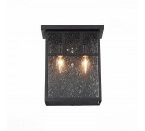 SL079.401.02 Светильник уличный настенный ST-Luce Темный кофе/Прозрачное кракелированное стекло E14 GLAZGO