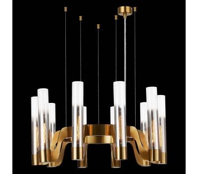 SL1235.303.10 Люстра подвесная ST-Luce Латунь/Хром, Прозрачный E14 10*40W ETTORE SL1235.303.10 Люстра подвесная ST-Luce Латунь/Хром, Прозрачный E14 10*40W ETTORE