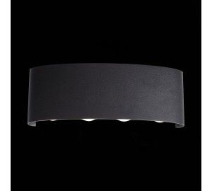 SL089.401.08 Светильник уличный настенный ST-Luce Черный кварцевый LED 8*1W 4000K BISELLO