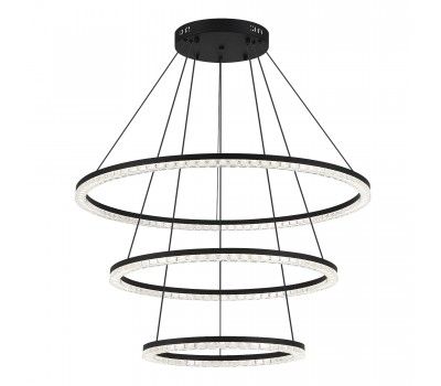 SL1018.403.03 Светильник подвесной ST-Luce черный/прозрачный LED 1*130W 4000K EUCLIDICS