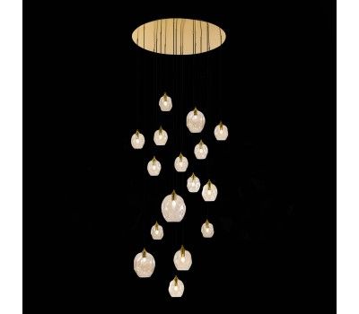 SL1188.303.16 Люстра подвесная ST-Luce Латунь/Коньячный E14/E27 12+4*40W IDESIA