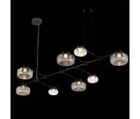 SL6005.403.08 Светильник подвесной ST-Luce Черный/Дымчатый, Прозрачный LED 8*3W 3000K VALLO SL6005.403.08 Светильник подвесной ST-Luce Черный/Дымчатый, Прозрачный LED 8*3W 3000K VALLO