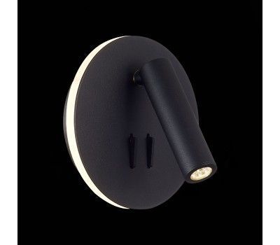 SL1586.413.01 Светильник настенный Черный LED 1*8W 3000K 624Lm Ra>80 24° IP20 L-xW155xH155 170-240V Настенные светильники
