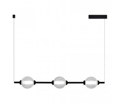 SL6120.403.03 Светильник подвесной ST-Luce Черный/Прозрачное кракелированное стекло LED 3*8,5W 3000K PEEK SL6120.403.03 Светильник подвесной ST-Luce Черный/Прозрачное кракелированное стекло LED 3*8,5W 3000K PEEK
