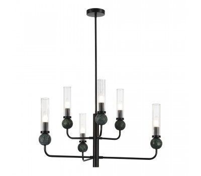 SL1244.403.06 Светильник подвесной ST-Luce черный/прозрачный E14 6*40W MEDEA