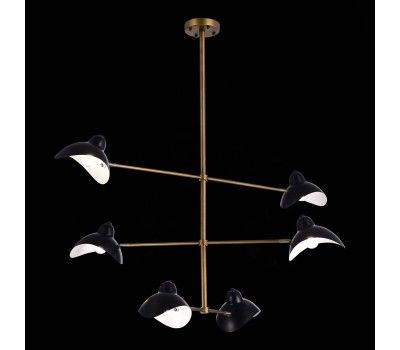 SL1801.303.06 Люстра потолочная ST-Luce Античная бронза/Черный E14 6*60W MINNE SL1801.303.06 Люстра потолочная ST-Luce Античная бронза/Черный E14 6*60W MINNE