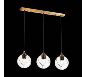 SLE103103-03 Светильник подвесной Золотистый/Прозрачный E27 3*60W SATTURO