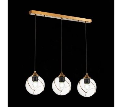SLE103103-03 Светильник подвесной Золотистый/Прозрачный E27 3*60W SATTURO SLE103103-03 Светильник подвесной Золотистый/Прозрачный E27 3*60W SATTURO