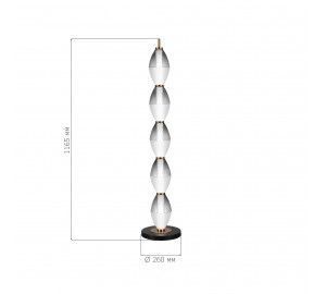 SL6130.405.27 Светильник напольный ST-Luce Черный/Белый, Дымчатый LED 1*35W 3000K ICE