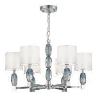 SL1759.103.06 Люстра подвесная ST-Luce Хром, Голубой/Белый E14 6*40W LINGOTTI SL1759.103.06 Люстра подвесная ST-Luce Хром, Голубой/Белый E14 6*40W LINGOTTI