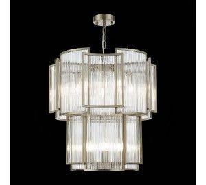SL1234.103.08 Люстра подвесная ST-Luce Никель/Прозрачный, Никель E14 8*60W COSENZA