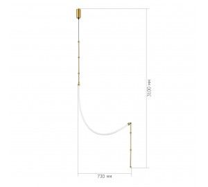 SL6132.301.20 Светильник настенно-потолочный ST-Luce Латунь/Белый LED 1*20W 3000K STRAP