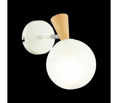 SLE220701-01 Светильник настенный Белый, Светлое дерево/Белый E14 1*40W CATANIA
