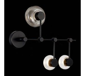 SL6005.401.03 Светильник настенно-потолочный ST-Luce Черный/Дымчатый, Прозрачный LED 3*3W 3000K VALLO