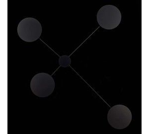 SL6006.401.04 Светильник настенно-потолочный ST-Luce Черный/Черный LED 4*5W 3000K TONDO