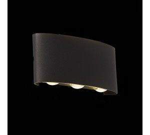 SL089.401.06 Светильник уличный настенный ST-Luce Черный кварцевый LED 6*1W 4000K BISELLO