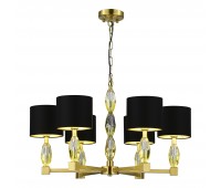 SL1759.303.06 Люстра подвесная ST-Luce Латунь/Черный E14 6*40W LINGOTTI