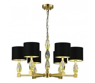 SL1759.303.06 Люстра подвесная ST-Luce Латунь/Черный E14 6*40W LINGOTTI SL1759.303.06 Люстра подвесная ST-Luce Латунь/Черный E14 6*40W LINGOTTI