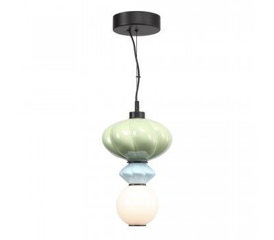 SL6134.403.01 Светильник подвесной ST-Luce черный/зелёный, синий, опаловый LED 1*8W 3000K FLORENTINI