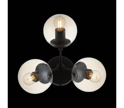 SL549.411.03 Бра ST-Luce Черный/Янтарный E27 3*40W STAMPO