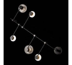 SL6005.401.05 Светильник настенно-потолочный ST-Luce Черный/Дымчатый, Прозрачный LED 5*3W 3000K VALLO