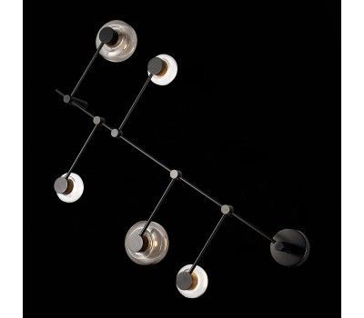 SL6005.401.05 Светильник настенно-потолочный ST-Luce Черный/Дымчатый, Прозрачный LED 5*3W 3000K VALLO SL6005.401.05 Светильник настенно-потолочный ST-Luce Черный/Дымчатый, Прозрачный LED 5*3W 3000K VALLO