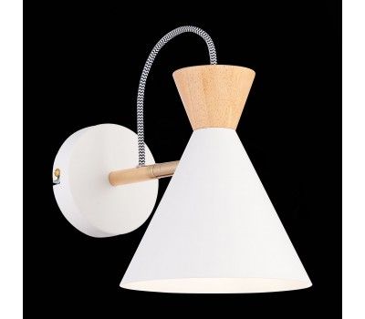 SLE125101-01 Светильник настенный Белый, Золотистый/Белый, Светлое дерево E14 1*40W MODICA SLE125101-01 Светильник настенный Белый, Золотистый/Белый, Светлое дерево E14 1*40W MODICA