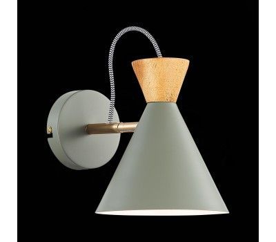 SLE125111-01 Светильник настенный Серый, Золотистый/Серый, Темное дерево E14 1*40W MODICA