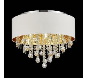 SL1350.502.06 Светильник потолочный ST-Luce Хром/Белый, Золотистый, Прозрачный E14 6*40W LACCHIA