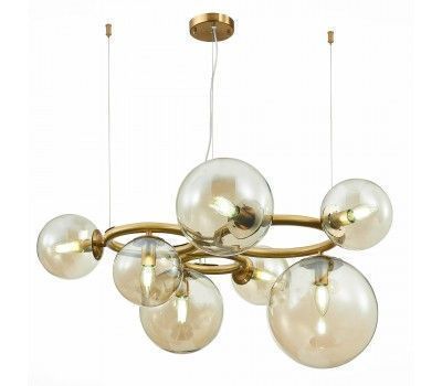 SL1162.303.07 Люстра подвесная ST-Luce Латунь/Коньячный E14 7*40W GORIZIA