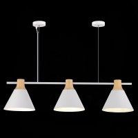 SLE125103-03 Светильник подвесной Белый/Белый, Светлое дерево E27 3*60W MODICA