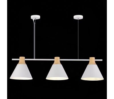 SLE125103-03 Светильник подвесной Белый/Белый, Светлое дерево E27 3*60W MODICA SLE125103-03 Светильник подвесной Белый/Белый, Светлое дерево E27 3*60W MODICA