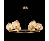 SL1175.303.06 Люстра подвесная ST-Luce Латунь/Янтарный E14 6*40W PORTICI