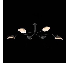 SL305.402.06 Люстра потолочная ST-Luce Черный/Черный, Белый E27 6*60W SPRUZZO