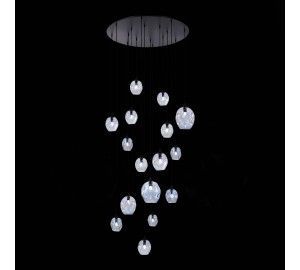 SL1188.403.16 Люстра подвесная ST-Luce Черный/Радужный E14/E27 12+4*40W IDESIA