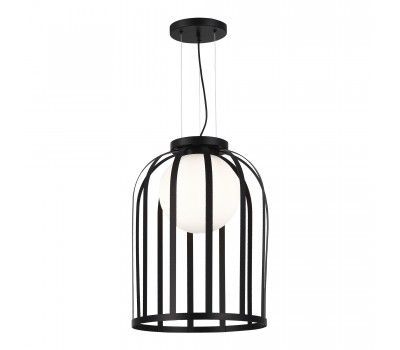 SL6129.403.01 Светильник подвесной ST-Luce Черный/Белый E27 1*60W NORDIC