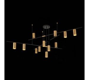 SL1206.402.12 Светильник потолочный ST-Luce Черный/Латунь GU10 12*7W SORMANO