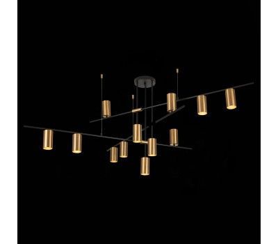 SL1206.402.12 Светильник потолочный ST-Luce Черный/Латунь GU10 12*7W SORMANO