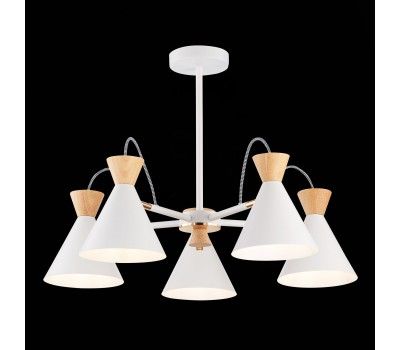 SLE125102-05 Светильник потолочный Белый, Золотистый/Белый, Светлое дерево E14 5*40W MODICA SLE125102-05 Светильник потолочный Белый, Золотистый/Белый, Светлое дерево E14 5*40W MODICA