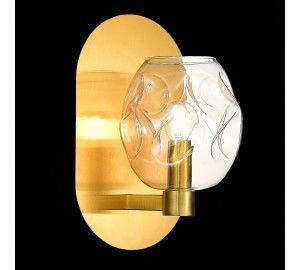 SL1188.301.01 Бра ST-Luce Латунь/Коньячный E14 1*40W IDESIA