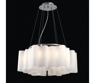 SL116.503.06 Люстра подвесная ST-Luce Серебристый/Белый E27 6*60W ONDE