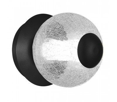 SL6120.401.01 Светильник настенный ST-Luce Черный/Прозрачное кракелированное стекло LED 1*8,5W 3000K PEEK SL6120.401.01 Светильник настенный ST-Luce Черный/Прозрачное кракелированное стекло LED 1*8,5W 3000K PEEK