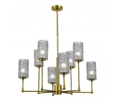 SL1240.303.08 Люстра подвесная ST-Luce Латунь/Дымчатый E27 8*60W GACCIOLO SL1240.303.08 Люстра подвесная ST-Luce Латунь/Дымчатый E27 8*60W GACCIOLO